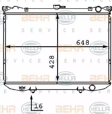 HELLA 8MK 376 707-561 - Radiators, Motora dzesēšanas sistēma ps1.lv