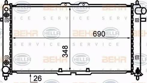 HELLA 8MK 376 707-761 - Radiators, Motora dzesēšanas sistēma ps1.lv