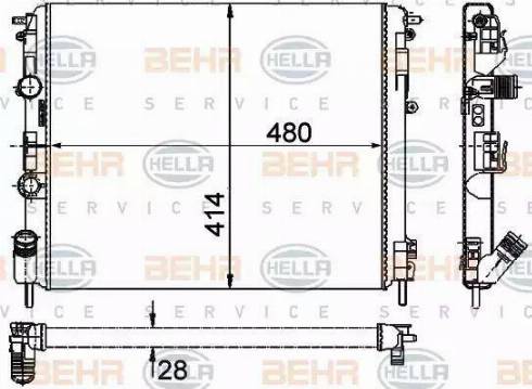 HELLA 8MK 376 719-671 - Radiators, Motora dzesēšanas sistēma ps1.lv