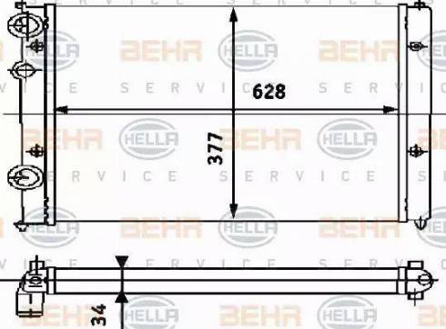 HELLA 8MK 376 714-444 - Radiators, Motora dzesēšanas sistēma ps1.lv