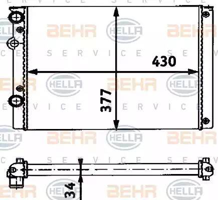 HELLA 8MK 376 714-651 - Radiators, Motora dzesēšanas sistēma ps1.lv