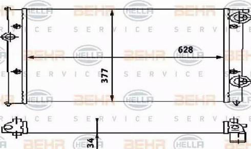 HELLA 8MK 376 714-681 - Radiators, Motora dzesēšanas sistēma ps1.lv