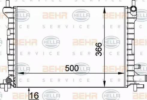 HELLA 8MK 376 714-061 - Radiators, Motora dzesēšanas sistēma ps1.lv