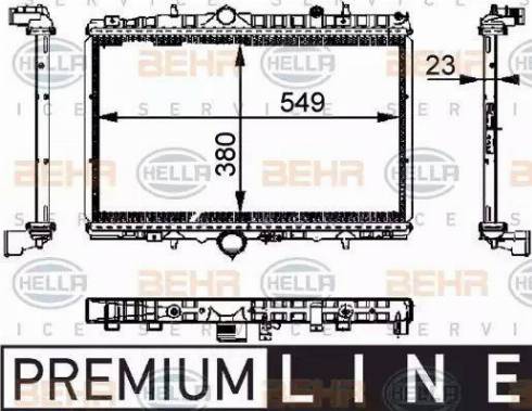 HELLA 8MK 376 714-391 - Radiators, Motora dzesēšanas sistēma ps1.lv