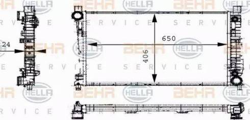 HELLA 8MK 376 714-334 - Radiators, Motora dzesēšanas sistēma ps1.lv