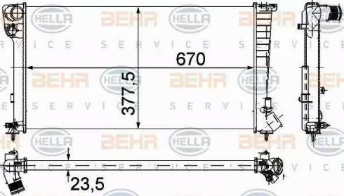 HELLA 8MK 376 715-524 - Radiators, Motora dzesēšanas sistēma ps1.lv