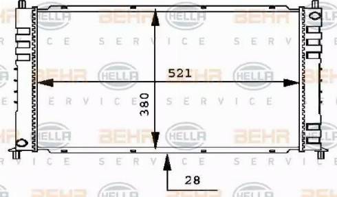 HELLA 8MK 376 715-651 - Radiators, Motora dzesēšanas sistēma ps1.lv