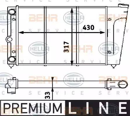 HELLA 8MK 376 715-151 - Radiators, Motora dzesēšanas sistēma ps1.lv