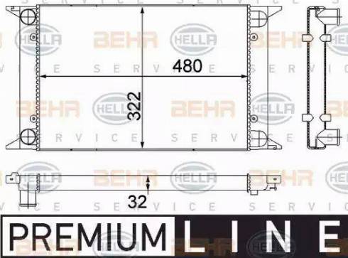 HELLA 8MK 376 715-131 - Radiators, Motora dzesēšanas sistēma ps1.lv