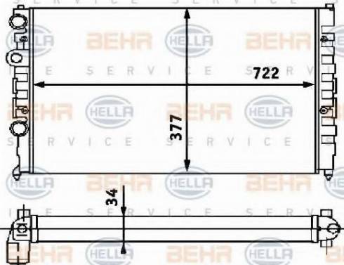 HELLA 8MK 376 715-171 - Radiators, Motora dzesēšanas sistēma ps1.lv