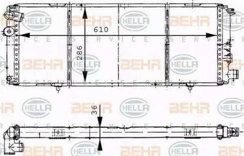 HELLA 8MK 376 715-351 - Radiators, Motora dzesēšanas sistēma ps1.lv