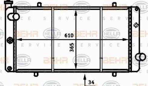 HELLA 8MK 376 716-541 - Radiators, Motora dzesēšanas sistēma ps1.lv