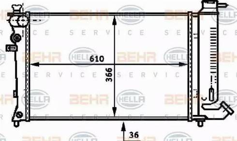 HELLA 8MK 376 716-581 - Radiators, Motora dzesēšanas sistēma ps1.lv