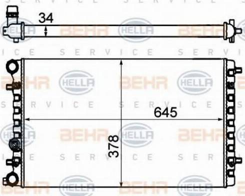 HELLA 8MK 376 716-614 - Radiators, Motora dzesēšanas sistēma ps1.lv