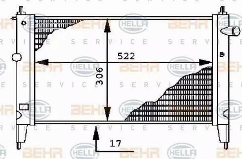 HELLA 8MK 376 716-071 - Radiators, Motora dzesēšanas sistēma ps1.lv