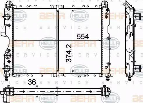 HELLA 8MK 376 716-151 - Radiators, Motora dzesēšanas sistēma ps1.lv