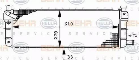 HELLA 8MK 376 716-131 - Radiators, Motora dzesēšanas sistēma ps1.lv