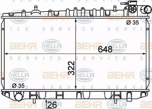 HELLA 8MK 376 716-351 - Radiators, Motora dzesēšanas sistēma ps1.lv