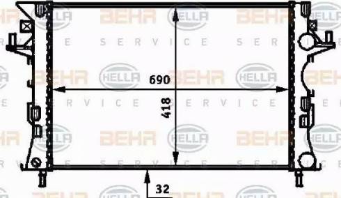 HELLA 8MK 376 716-304 - Radiators, Motora dzesēšanas sistēma ps1.lv