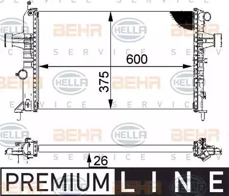 HELLA 8MK 376 710-311 - Radiators, Motora dzesēšanas sistēma ps1.lv