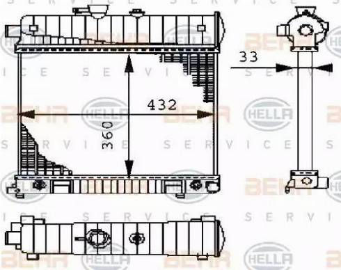 HELLA 8MK 376 710-274 - Radiators, Motora dzesēšanas sistēma ps1.lv