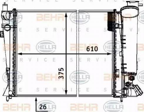 HELLA 8MK 376 711-491 - Radiators, Motora dzesēšanas sistēma ps1.lv