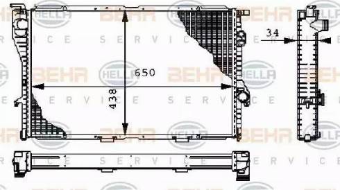 HELLA 8MK 376 711-114 - Radiators, Motora dzesēšanas sistēma ps1.lv