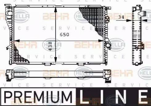 HELLA 8MK 376 711-111 - Radiators, Motora dzesēšanas sistēma ps1.lv