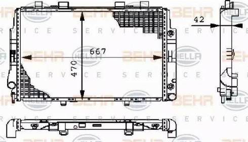 HELLA 8MK 376 711-174 - Radiators, Motora dzesēšanas sistēma ps1.lv