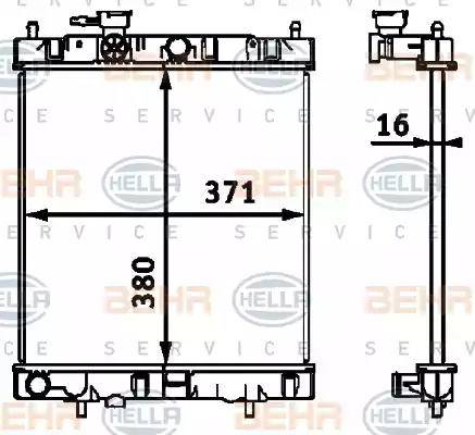 HELLA 8MK 376 718-431 - Radiators, Motora dzesēšanas sistēma ps1.lv