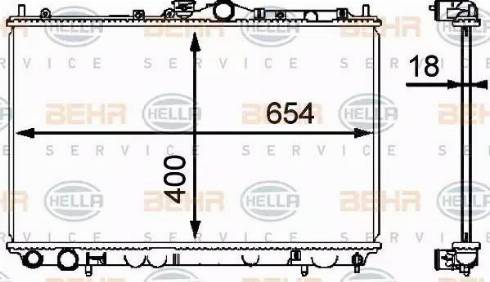 HELLA 8MK 376 718-541 - Radiators, Motora dzesēšanas sistēma ps1.lv