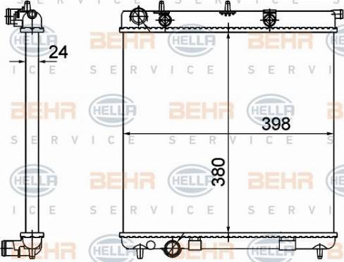 HELLA 8MK 376 718-645 - Radiators, Motora dzesēšanas sistēma ps1.lv