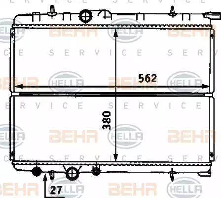 HELLA 8MK 376 718-161 - Radiators, Motora dzesēšanas sistēma ps1.lv