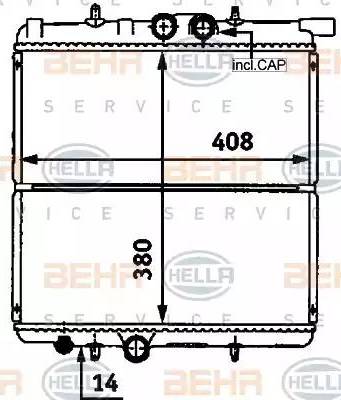 HELLA 8MK 376 718-251 - Radiators, Motora dzesēšanas sistēma ps1.lv