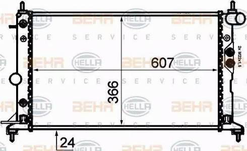 HELLA 8MK 376 718-711 - Radiators, Motora dzesēšanas sistēma ps1.lv