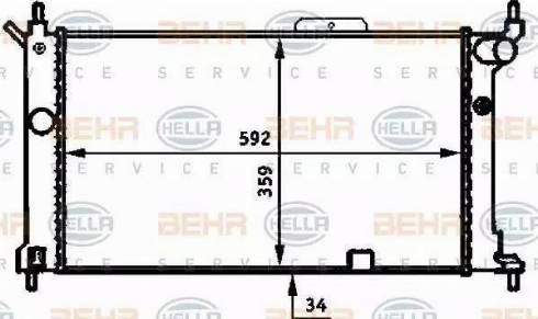 HELLA 8MK 376 713-581 - Radiators, Motora dzesēšanas sistēma ps1.lv