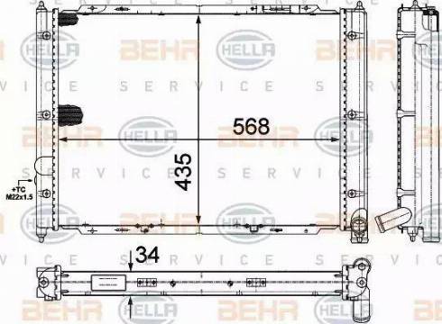 HELLA 8MK 376 713-634 - Radiators, Motora dzesēšanas sistēma ps1.lv