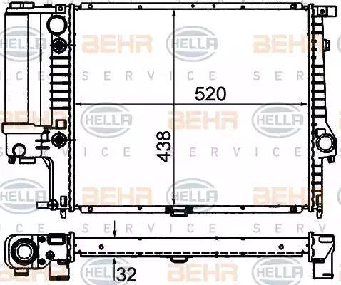 HELLA 8MK 376 713-104 - Radiators, Motora dzesēšanas sistēma ps1.lv