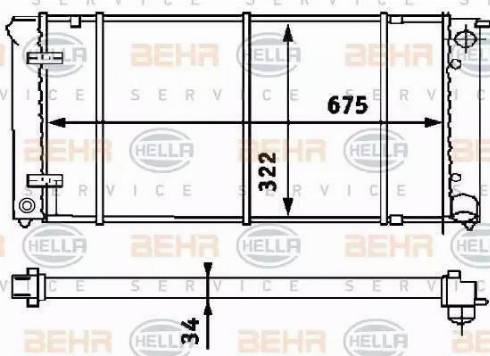 HELLA 8MK 376 713-311 - Radiators, Motora dzesēšanas sistēma ps1.lv