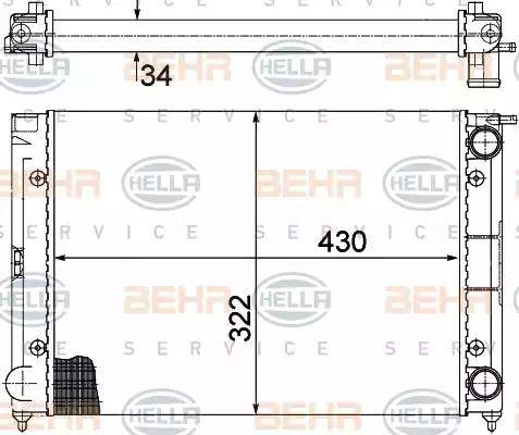 HELLA 8MK 376 713-334 - Radiators, Motora dzesēšanas sistēma ps1.lv