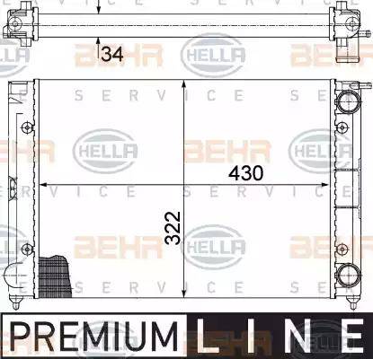 HELLA 8MK 376 713-331 - Radiators, Motora dzesēšanas sistēma ps1.lv