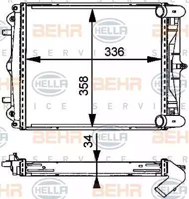 HELLA 8MK 376 713-794 - Radiators, Motora dzesēšanas sistēma ps1.lv