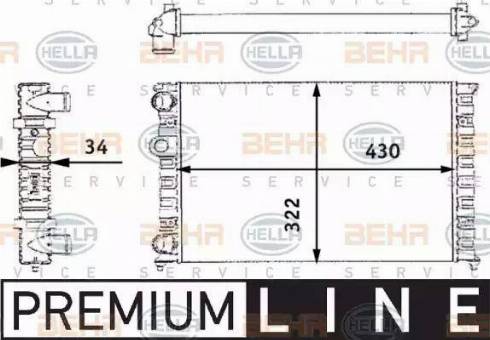 HELLA 8MK 376 713-741 - Radiators, Motora dzesēšanas sistēma ps1.lv