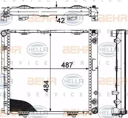 HELLA 8MK 376 712-431 - Radiators, Motora dzesēšanas sistēma ps1.lv