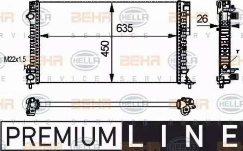 HELLA 8MK 376 712-681 - Radiators, Motora dzesēšanas sistēma ps1.lv