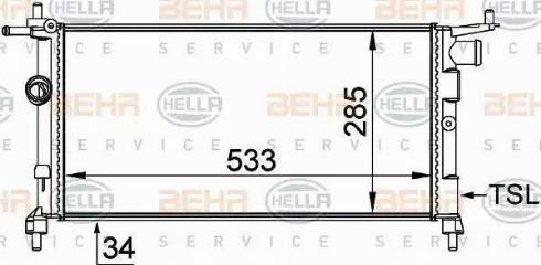 HELLA 8MK 376 712-004 - Radiators, Motora dzesēšanas sistēma ps1.lv