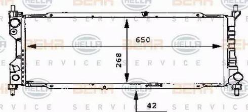 HELLA 8MK 376 712-351 - Radiators, Motora dzesēšanas sistēma ps1.lv