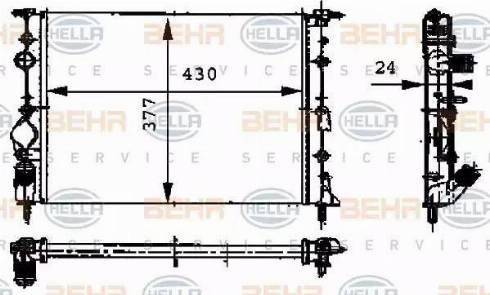 HELLA 8MK 376 717-671 - Radiators, Motora dzesēšanas sistēma ps1.lv