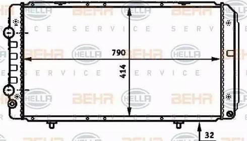 HELLA 8MK 376 717-281 - Radiators, Motora dzesēšanas sistēma ps1.lv