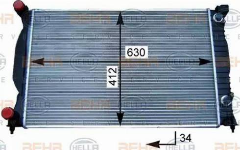 HELLA 8MK 376 717-234 - Radiators, Motora dzesēšanas sistēma ps1.lv